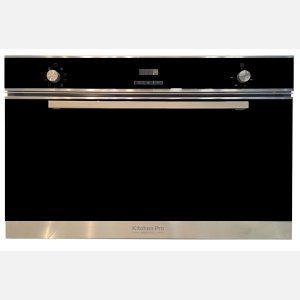 فرن 90سم kitchen pro كهرباء بلت ان اسود - 9وظائف 2 مروحة توزيع ديجتال ايطالي _ سوفت كلوز